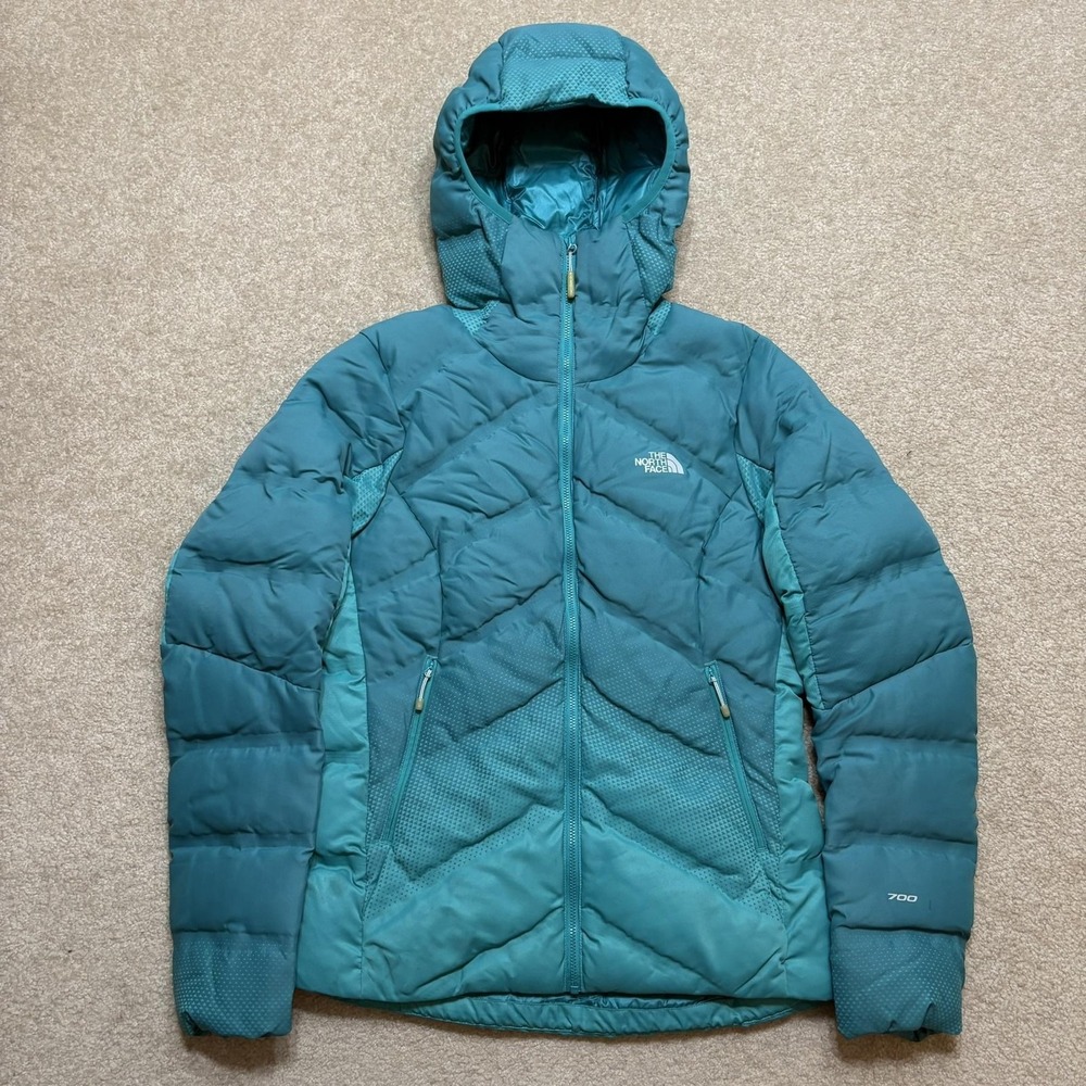 The North Face Jacket Womens Small Blue 700 Down Hooded Puffer Fuseform Matrix
